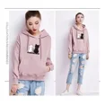 thumbnail image 4 of Sudadera Con Capucha Y Estampado De Gato En Blanco Y Negro, 4 of 5