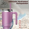 thumbnail image 3 of Hydroclear Stainless Steel Tumbler With Lifestyle Design - 40oz Tumbler With Handle - Double Wall Tumbler Vacuum Insulated - Leak Proof Tumbler For Men & Women, 3 of 5