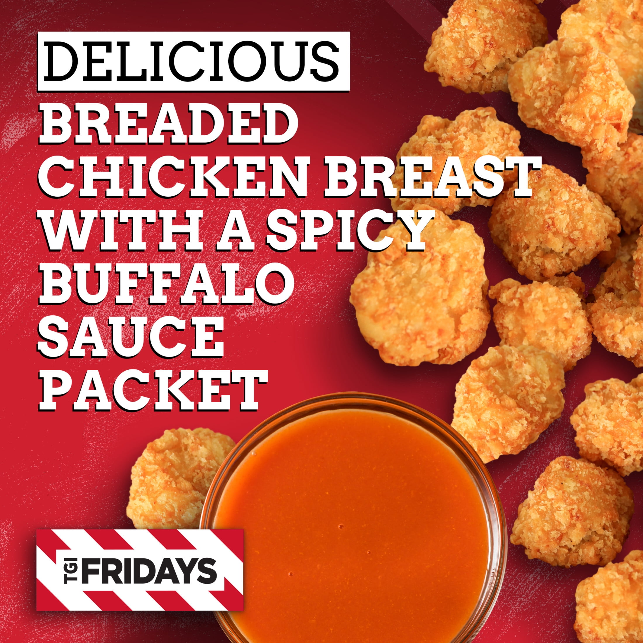TGI Fridays Frozen Appetizers Buffalo Style Boneless Chicken Bites, 15 oz. Box