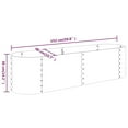 thumbnail image 2 of vidaXL Garden Raised Bed Powder-coated Steel 152x40x36 cm Anthracite, 2 of 3