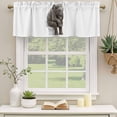thumbnail image 3 of 2 Pack Valances for Windows, Funny Elephants Window Valances for Living Room/Bedroom/Bathroom, Cute Art Fun Lovely Animals on Toilets Light Filtering Kitchen Curtain Valance 42"W x18" L, 3 of 9