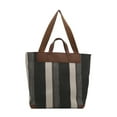 thumbnail image 1 of Bolsos Hobo Tipo Cubo Con Hombro A Rayas para Mujer Gran Capacidad (), 1 of 9