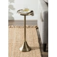 thumbnail image 6 of Kate and Laurel Sanzo Transitional Drink Table, 9 x 9 x 23, Gold, Decorative Pedestal End Table with Hammered Metal Texture, 6 of 8