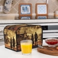 thumbnail image 5 of Toaster Covers 2 Slice, Industrial Style Western Cowboy Waterproof Bread Machine Cover Fits for Standard 2 Slice Toasters, Home Decor Toaster Protection with Hanging Rope, 5 of 7