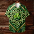 thumbnail image 5 of PNTUTB St. Patrick's Day Men's Fashion Print Casual Loose Collared Button Down Short Sleeve Comfort Blouse, 5 of 6
