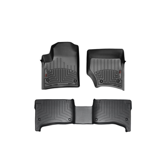 WeatherTech Custom Fit FloorLiners compatible with Touareg, Cayenne® - 1st & 2nd Row, Black