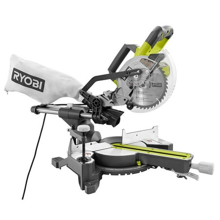 10' Miter Saw - Ryobi 15 Amp 10 in. Sliding Miter Saw with Laser