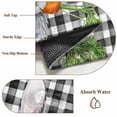thumbnail image 6 of Round Rug 5Ft Washable Non-Slip, Grey Bunny Easter Circle Area Rugs for Living Room Bedroom, Rabbits Spring Botanical Black White Plaid Indoor Floor Mats Carpet Runner for Home Decor Aesthetic, 6 of 8