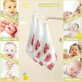 thumbnail image 5 of GZHJMY Baby Gauze Towels for Kids Soft Handkerchief Newborn 100% Cotton Lycoris Radiata Red Floral Absorbent 12x12 Inch 3 Pack, 5 of 7