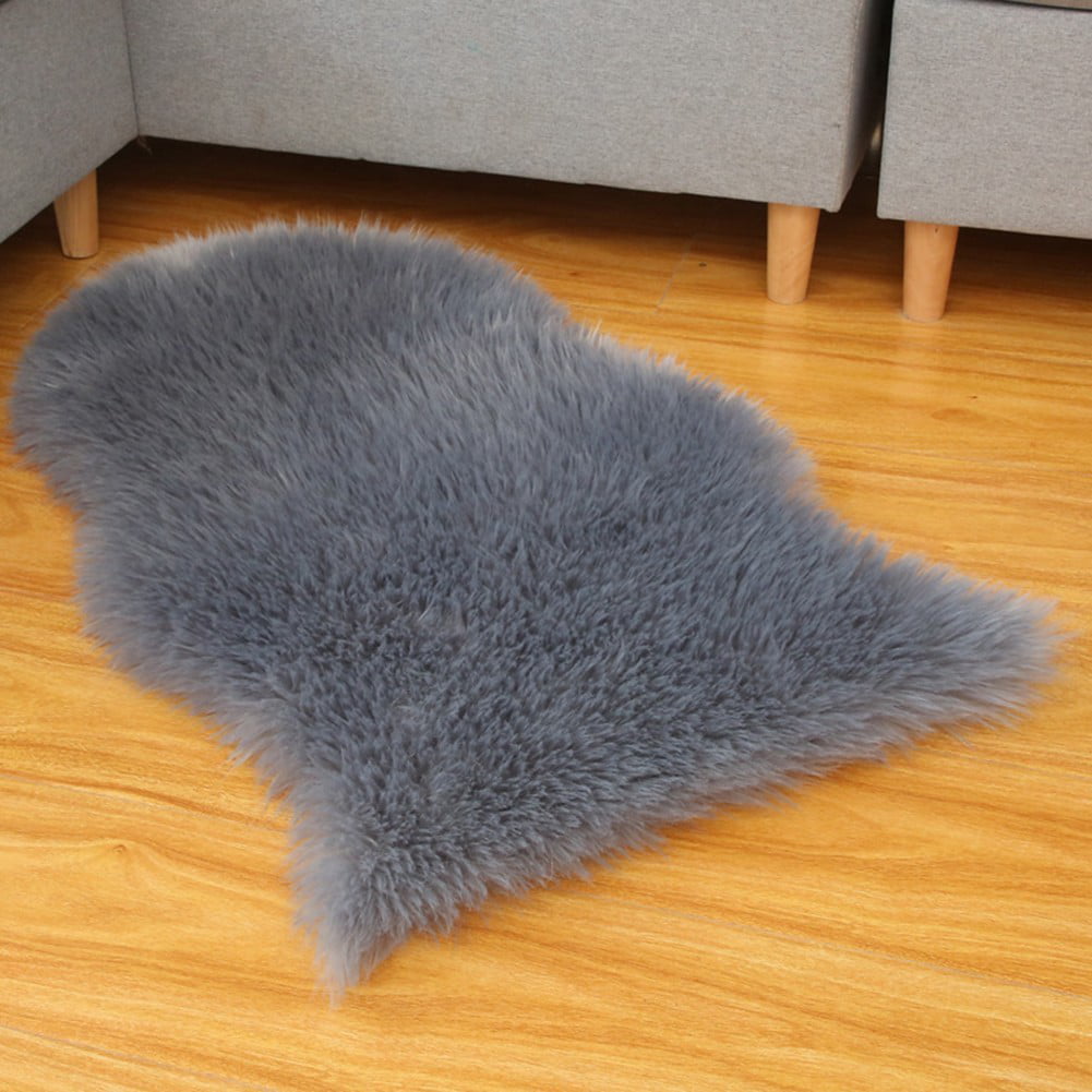 Faux Fur Sheepskin Rug Fluffy Mat Room Sofa Bed Hairy Shaggy Floor Carpet OZ