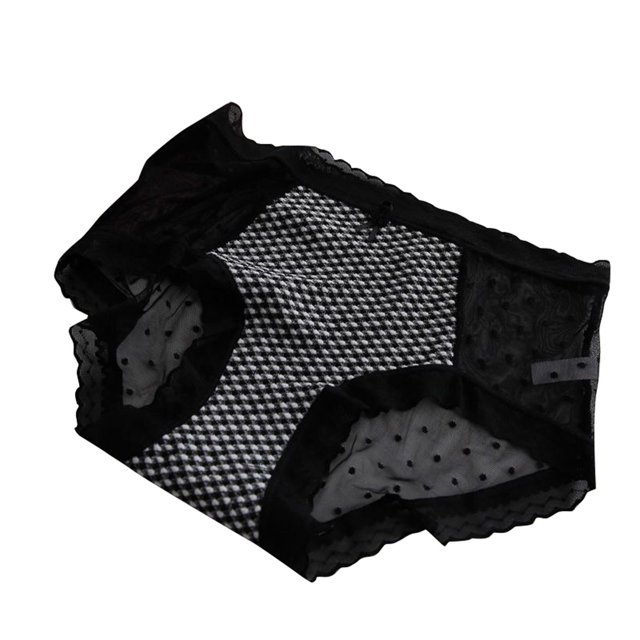 Gibobby Pantaletas Invisibles para mujer Bragas de mujer, bragas sexis de encaje para niñas, cómodas de algodón(Negro,XL)