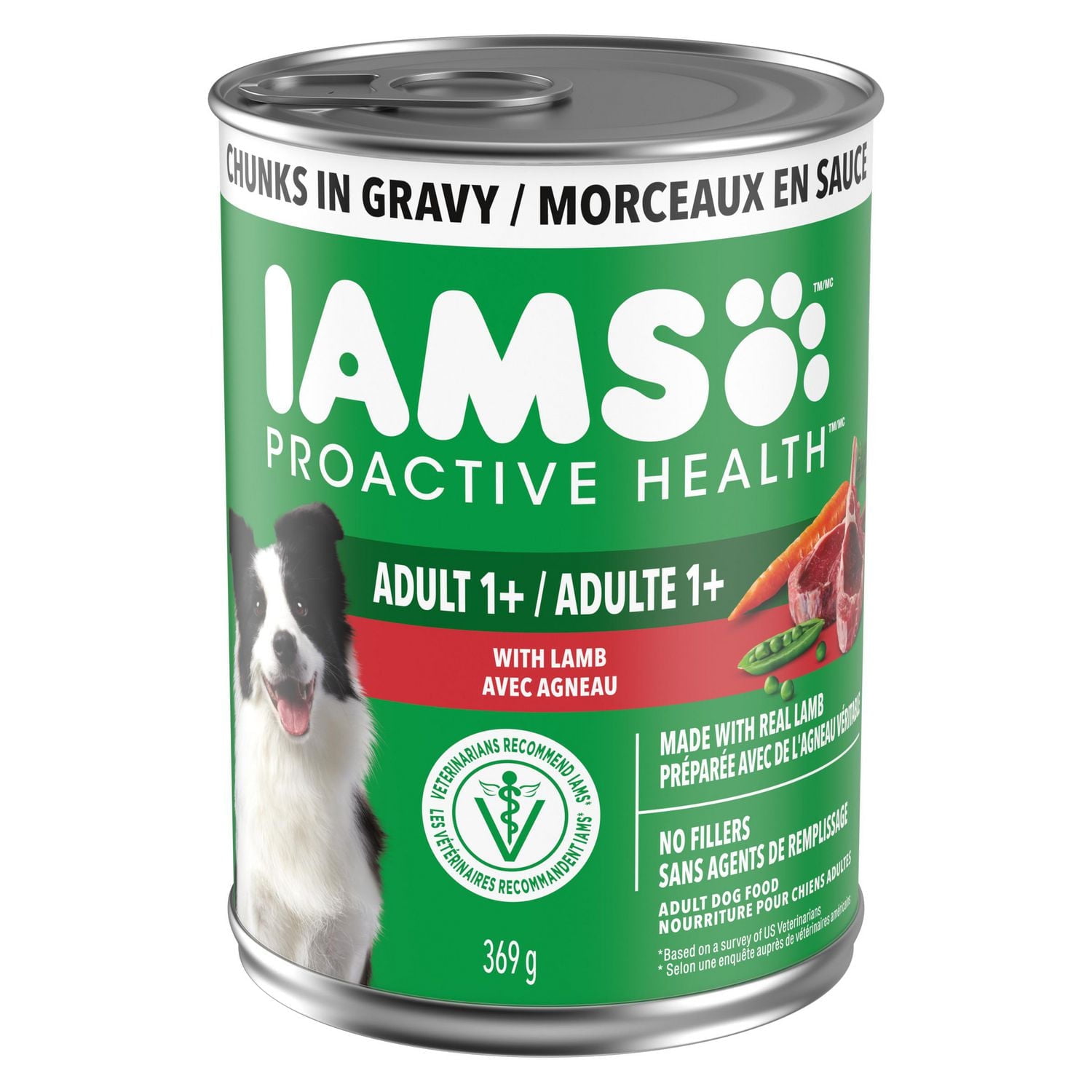 Iams Proactive Health Chunks in Gravy with Lamb Adult Wet Dog Food, 369g