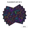 thumbnail image 3 of Placemats Set of 4 / 6, Chemistry Science Placemats for Dining Table Indoor/Outdoors Heat Resistant Washable Placemats 18" x 12", 3 of 8