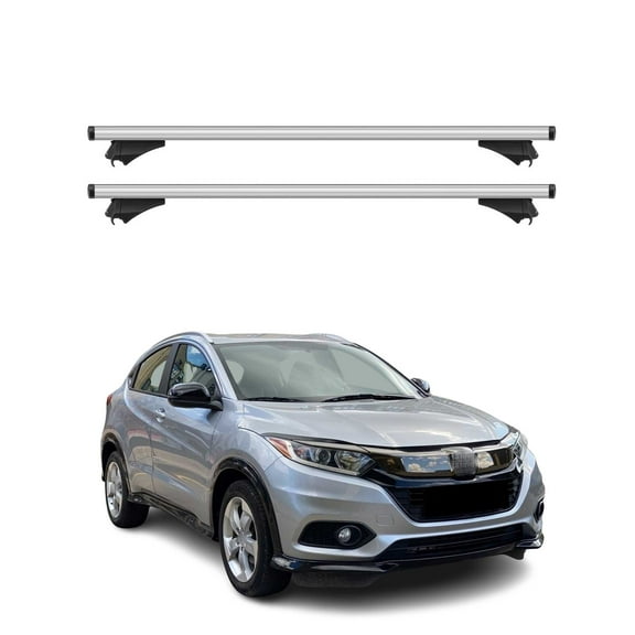OMAC Cross Bars Roof Racks Aluminium for Honda HR-V 2016-2022 Grey Carrier 2 Pcs Anti-Theft for Travel Kayak Canoe Surf Ski Snowboard Camping