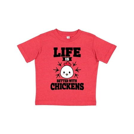 

Inktastic Life is Better with Chickens Gift Toddler Boy or Toddler Girl T-Shirt
