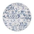 thumbnail image 3 of Unique Loom Caspian Collection Area Rug - Lankaran (4' 1" Round Blue/Gray), 3 of 10