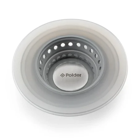 Polder Pop-Up Sink Strainer And Stopper, Gray
