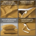 thumbnail image 5 of Alazuria Duvet Cover Set Soft Prewashed Microfiber with zipper and 4 corner ties Gold Sand color Queen size ( 90" x 90" ), 5 of 5