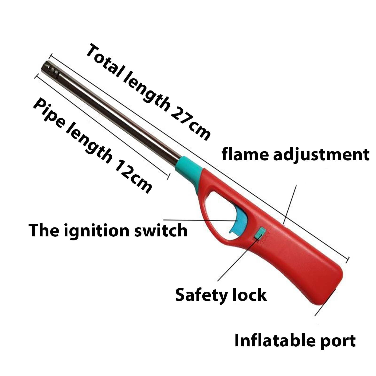 HWRETIE Windproof Gas Stove Igniter – USB Rechargeable Long Handle Electronic Gas Stove Lighter for Kitchen Outdoor BBQs and Camping Windproof and Safe