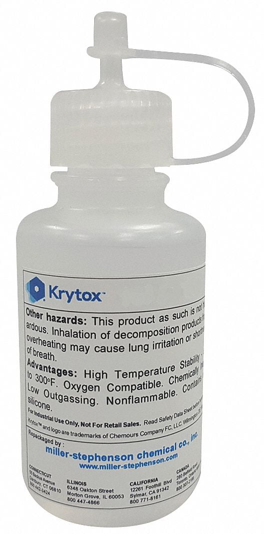 Krytox Vacuum Pump Lubricant,4 oz,Dropper Bttl 1514