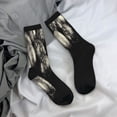 thumbnail image 5 of KLL black Easter eggs Print Cool Socks Men's Women's Crew Socks Funny Crazy Novelty Stockings, 5 of 6
