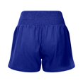 thumbnail image 4 of Women's Summer Solid Color Pocket High Waist Elastic Waist Wide Leg Casual Shorts Casual Shorts Women Womens Bike Shorts plus Size Womens Board Shorts for Swimming Womens Cycling Shorts Short for, 4 of 7