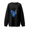 thumbnail image 4 of Suéter de manga larga con cuello redondo y estampado de moda informal para mujer Pompotops gfhjh4716, 4 of 4