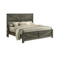 thumbnail image 3 of Rustic Gray Famhouse Design Headboard Queen FB Eastern King Size Bed 2x Nightstands Bedroom Furniture, 3 of 10