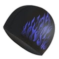 thumbnail image 2 of Sunscreen Tear-resistant Men Swimming Cap Nylon Cloth Flame Style Ear Protection Swimming Hat Swimming Accessories, 2 of 10