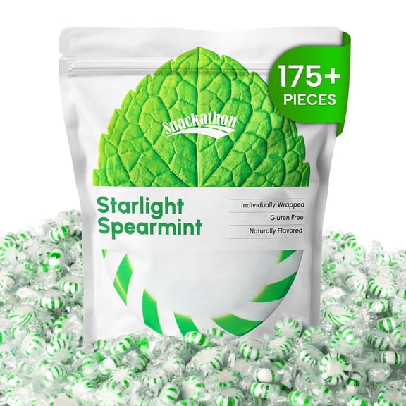 Starlight Candy, Individually Wrapped, Spearmint, 2 Pound
