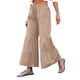 thumbnail image 4 of Pantalones Sólidos Informales Para Mujer, Cómodos, Elásticos, de Cintura Alta, de Pierna Ancha, Informales, Sueltos, Para Playa Odeerbi ODB-6, 4 of 9