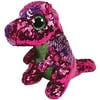 TY Flippable STOMPY The Pink/Green Sequin Dinosaur (Glitter Eyes) Small 6" Plush