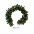 thumbnail image 3 of Guirlande de Noël en Rotin Artificiel avec Lumières, Pommes de Pin et Baies Rouges pour Manteau de Foyer et Déco des Fêtes, 3 of 6