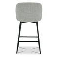 thumbnail image 5 of CHITA Counter Height Bar Stools Set of 2, 360° Swivel Upholstered Barstools with Backs and Metal Legs, 26" H Seat Height, Fabric in Cloud, 5 of 9