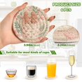 thumbnail image 7 of 6 Pcs Drink Coasters with Holder 3.94in Woven Coasters for Drinks Cute Christmas Design Coaster Set for Protection Table, 7 of 7