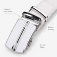 thumbnail image 6 of Men's Automatic Ratchet Belt, 1.38" Wide PU Leather Dress Belt, No-Hole Adjustable Business Belt for Jeans and Dress Pants, Black Brown White - TRISJEM, 6 of 8