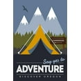 thumbnail image 3 of Discover Oregon, Say Yes to Adventure, Tent (100% Cotton Tea Towel, Decorative Hand Towel, Kitchen and Home), 3 of 3