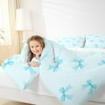 thumbnail image 4 of Manfei Princess Bow Knot Queen Comforter Set 3 Pieces, Cute Bowtie Bedding Sets for Girls, Blue Bow Ribbon Bedding Comforter Set, Microfiber Bedroom Decor, 4 of 8