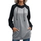 thumbnail image 2 of Sudadera De Mujer Otoño Invierno Jersey Manga Larga Cómodo Transpirable Simple Casual Sudadera Con Capucha Gris S, 2 of 6