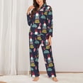 thumbnail image 2 of Saiise Gnome With Mushroom Print Women Soft Pajama Sets,Long Sleeve Sleepwear Button Up 2-Piece Pjs Lounge Sets-XX-Large, 2 of 7