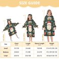 thumbnail image 4 of FORMRS Wearable Blanket Hoodie with Sleeves for Kids Cozy Flannel Sweatshirt, Green Christmas, 4 of 7