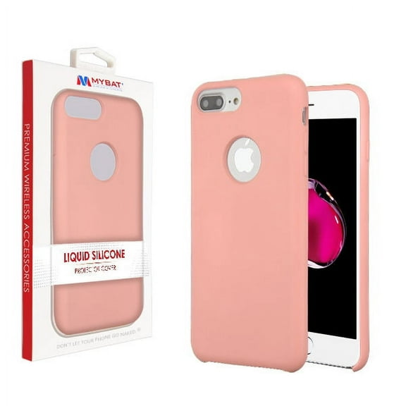 Apple iPhone 7 Plus /8 Plus Phone Case Slim Fit Thin Hybrid Liquid Silicone Soft Gel Rubber Shockproof PINK Cover with Soft Microfiber Cloth Lining Cushion Case for iPhone 8 Plus, iPhone 7 Plus