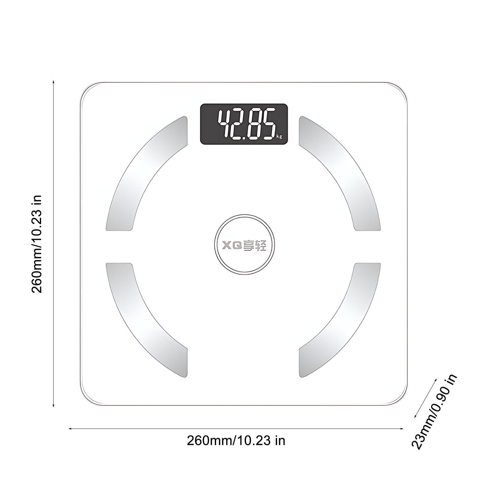 Qholemyo 10.24In Digital Bathroom Scale Large Display Weight Scale Clear Reading Weighing Scale For Body Weight