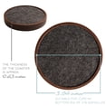 thumbnail image 4 of Posavasos de madera para bebidas 4.3 pulgadas juego de 6 portavasos apilables de fieltro absorbente y aislante posavasos para mesa de madera, 4 of 7