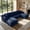 Blue, variant on 133" Modular Cloud Sectional Sofa with Chaise, U-Shaped Corduroy Fabric Couch with Cupholders and Storage, No Assembly Required, Black