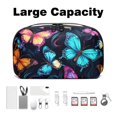 thumbnail image 3 of Butterfly Waterproof Oxford Fabric Storage Pouch for Electronic Devices - Cord Organizer, Hard Drive Bags, Canvas Storage Box Small, Charger Cord Organizer - 5.9x9.44x3.14 in, 3 of 6
