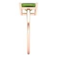 thumbnail image 3 of Clara Pucci 14K Rose Gold 2ct Peridot Solitaire Ring for Women, 3 of 8