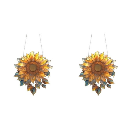 

2PC Hangs Sunflower Acrylic Window Hanging Sunflower P Lant Wall Decorations Sunflower Hanging Decoration Acrylic Flower Window Panel Wall Outdoor Garden Decor Hooks for Hanging