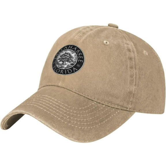 Seal of Tallahassee, Florida Baseball Cap for Men Women Adjustable Vintage 100% Washed Cotton Dad Hat