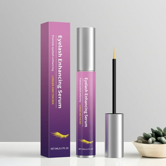 HYLLai Natural Eyelash Serum – Plant-Based Formula for Thicker, Longer Lashes – Safe for Sensitive Eyes, 5ml